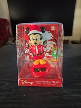 2016 Disney Mickey with Santa Hat Solar Bobble Head Christmas NEW Ruz - $19.55 CAD