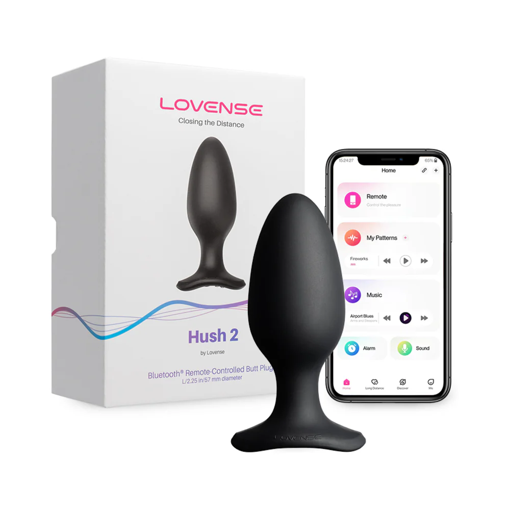 Lovense Hush 2 Bluetooth Remote-Controlled Vibrating Plug L 2.25 in. - $115.00