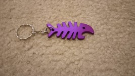 Purple Anodized Scaly Fish Shape Bottle Opener 4.5&quot; Total Length USA SELLER - £11.78 GBP