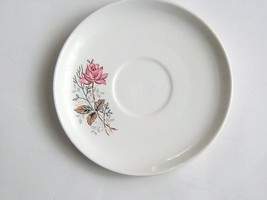 Vintage 1960&#39;s Canonsburg &quot;Royal Rose&quot; Dura-Gloss Saucer  Manufacturer&#39;s Mark - £3.92 GBP