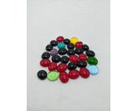 Lot Of (31) 1/2&quot; Board Game Card Game Glass Bead Counters - £23.26 GBP