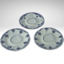 Delft Holland Blue Demitasse Saucer Plates Handpainted Porcelain Mid Century 3pc - £15.64 GBP