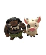 Disney Moana Pua Pig and Maui Demigod 3-4&quot; Figure Set - $10.95