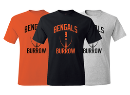 Bengals Joe Burrow Training Camp Jersey T-Shirt - £14.95 GBP