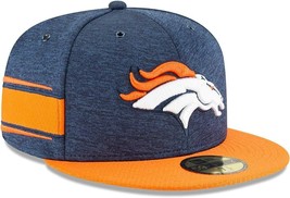Denver Broncos Nfl New Era 59FIFTY Official Sideline Hat Cap Fitted 7 1/2&quot; - £25.88 GBP