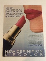 1989 Max Factor New Definition Lip Color Vintage Print Ad Advertisement ... - $8.90