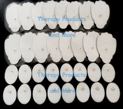 Replacement Electrode Pads (16 Lg + 16 Sm Oval) For Aurawave Digital Massager - £22.77 GBP