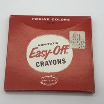 Binney And Smith Inc. No 30 Easy Off Crayons 12 Count Crayons Vintage - £6.31 GBP