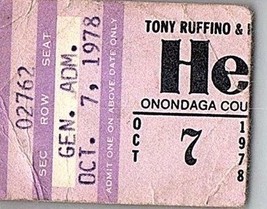 Heart Concert Ticket Stub October 7 1978 Syracuse New York - $59.35