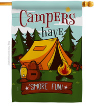 Smore Fun House Flag Camping 28 X40 Double-Sided Banner - £29.21 GBP