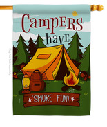 Smore Fun House Flag Camping 28 X40 Double-Sided Banner - £29.55 GBP