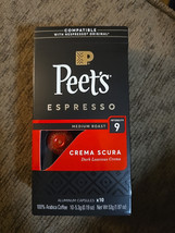 10 Pks Peet&#39;s Coffee Espresso Capsules Crema Scura Intensity 9 - 10 Ct - $73.57