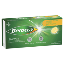 Berocca Energy Vitamin B &amp; C Mango &amp; Orange Flavour Effervescent Tablets - £70.51 GBP