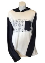 Vans Shirt Men&#39;s Medium Beige Pullover Hoodie Long Sleeve Graphic Off Th... - £13.84 GBP