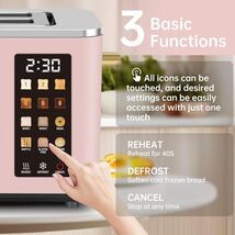 Touch Control Screen Toaster, Smart Stainless Toaster, 6 Shade Setting, ... - $52.99