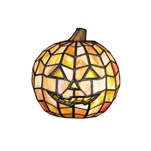 HALLOWEEN PUMPKIN JACK-O-LANTERN TIFFANY STAINED GLASS LAMP(NEW) - $199.95