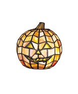 HALLOWEEN PUMPKIN JACK-O-LANTERN TIFFANY STAINED GLASS LAMP(NEW) - £162.35 GBP