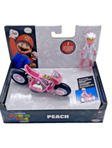 Super Mario Bros Movie Princess Peach Figure and Pull Back Racer Kart - £15.18 GBP