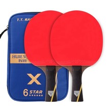 2PCS Professional 3/5/6  Table Tennis Racket Ping Pong Racket Set Pimples-in Hig - £96.31 GBP