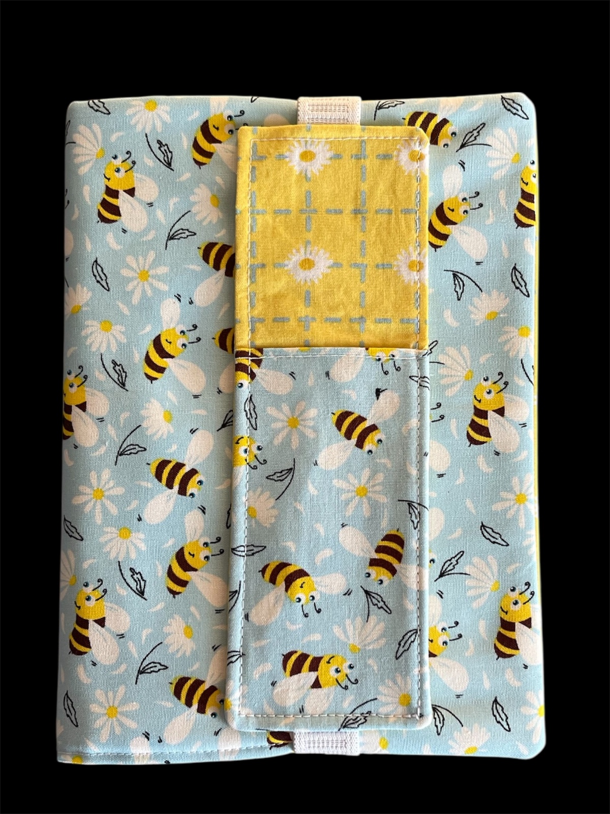 New Handmade Bumble Bee Quilted Journal &amp; Pen Holder Set - $10.00