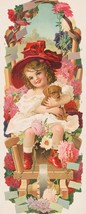 13643.Decor Poster print.Room Wall art design.Lovely victorian girl with pet dog - £12.90 GBP+
