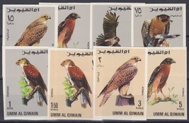 Zayix Umm Al Qiwain Uae Mi 225B-232B Mnh Impf Birds Of Prey Animals - £13.18 GBP