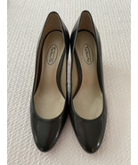 Talbots Size 6.5B Dark Gray Leather Classic Pumps Heels Shoes Leather Br... - $545.34 MXN