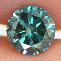 Blue Diamond Round Shape Fancy Color Loose Real SI1 Enhanced Polished 0.64 Carat - £347.65 GBP