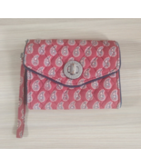 Vera Bradley Petite Red Bandana Paisley Turnlock Wristlet Wallet - $8.56