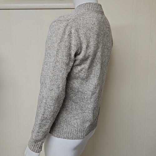 Vintage Boathouse Row Sweater Mens Size L Beige Wool Blend Fisherman USA Grandpa Item image 2