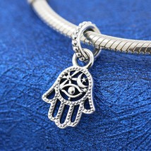 2020 Winter Release 925 Sterling Silver Protective Hamsa Hand Pendant Charm  - £13.07 GBP