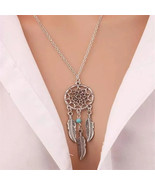 Elegant 925 Sterling Silver Turquoise Dream Catcher New Vintage Pendant ... - $22.96 CAD