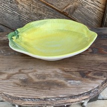 Vintage Ceramiche Leonardo Handpainted Lemon Bowl 10” X 8” Made In Italy Italian - £14.03 GBP