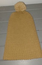 Vintage Hat Pom-pom Knit Brown - $20.00