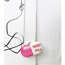 Fun Pill Shape Purses and Handbags for Women Fashion Party Clutch Evening Bags F - £32.66 GBP