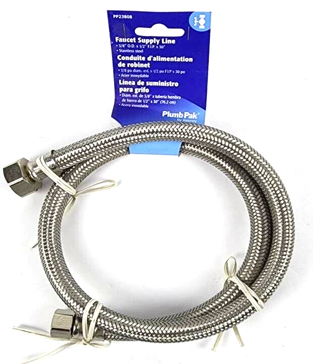 Plumb Pak PP23808 Faucet Supply Line 3/8&quot; Compression X 1/2&quot; D FIP 30&quot; - $8.91