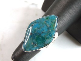 Womens Vintage Estate Sterling Silver Jay King Turquoise Ring 9.8g E6053 - £51.43 GBP