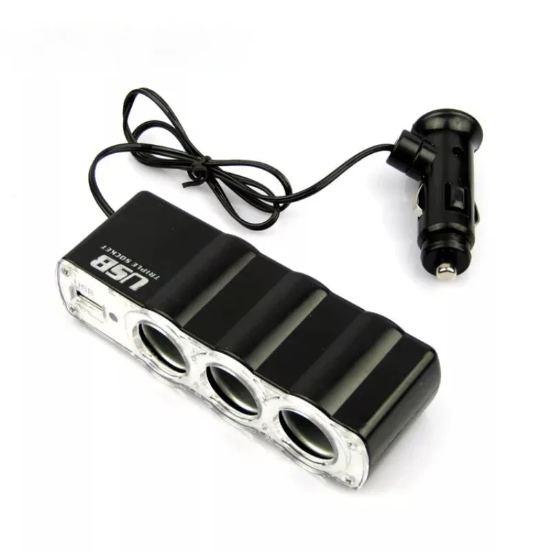 Car Cigarette Lighter Splitter with USB Charging Port - 12V/24V DC Outlet Adap - £11.52 GBP