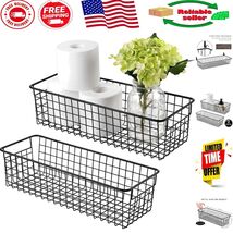Freestanding Rustic Wire Baskets - 2 Pack for Versatile Storage Solutions - $508.39 MXN