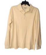 Lands End Youth Boys Long Sleeve Polo Shirt Size M 10/12 Yellow School U... - £9.34 GBP