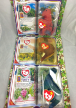 McDonalds Teenie Beanie Babies Dinosaur Trio Vtg 2000 Packages Set of 3 Retired - £6.12 GBP