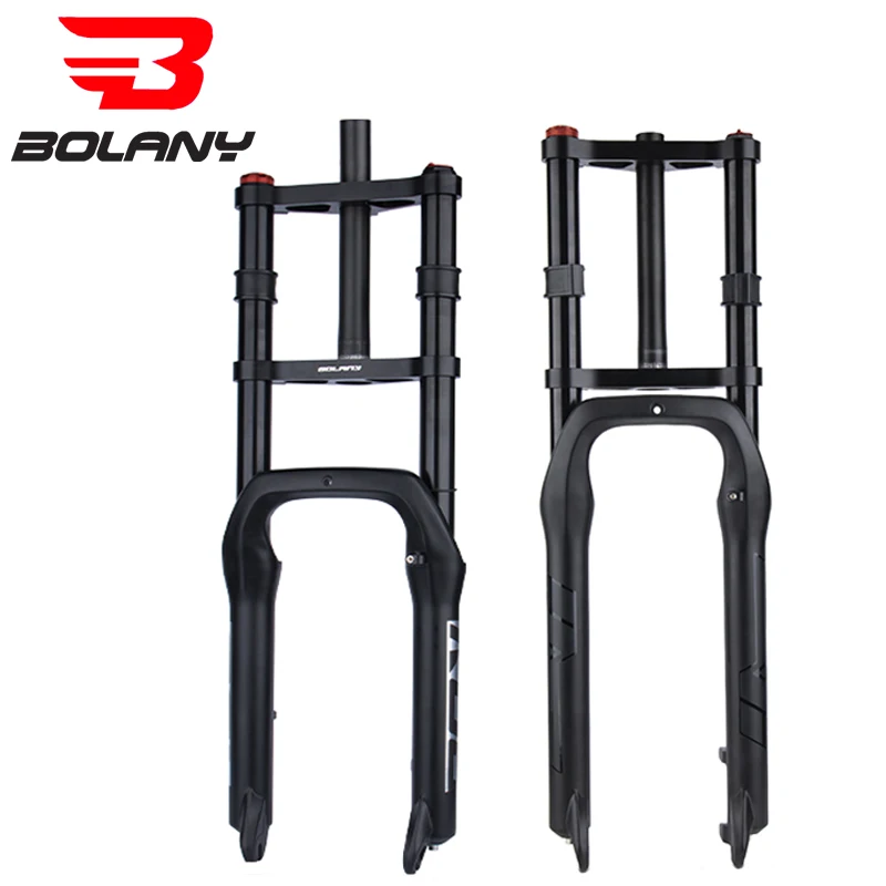 BOLANY Double  Snow Fat Bike Fork Air MTB Bicycle Suspension 32mm Straight  135m - £452.74 GBP
