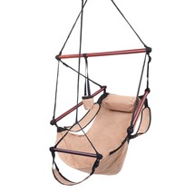 Hammock Hanging Chair Sky Air Deluxe Sky Swing Outdoor Chair Solid Wood Brown Us - £50.34 GBP