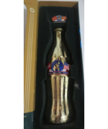 Coca-Cola Atlanta 1996 Olympic Gold Bottle Torch Flame in Box and Lapel Pin - £11.29 GBP