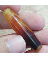 Antica vecchia perla di agata gialla mediorientale occhio yemenita AMD-15 - $100.53 CAD