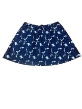 Lane Bryant  Skirt Size 28 Dark Blue &amp; White Brocade Rose Print A-Line F... - £11.25 GBP