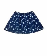 Lane Bryant  Skirt Size 28 Dark Blue &amp; White Brocade Rose Print A-Line F... - $14.25