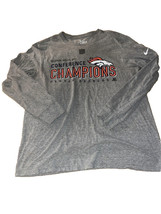 Denver Broncos Super Bowl 50 Conference Champions 2015 2016 T Shirt Nike Large - $8.42