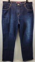 L5) Women&#39;s Gloria Vanderbilt Amanda Blue Jeans Pants Size 16 Short - £11.67 GBP