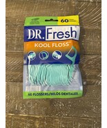 Dr Fresh Kool Floss Mint Waxed 60 Dental Floss Picks-1ok of 60-Brand New... - $275.52 MXN